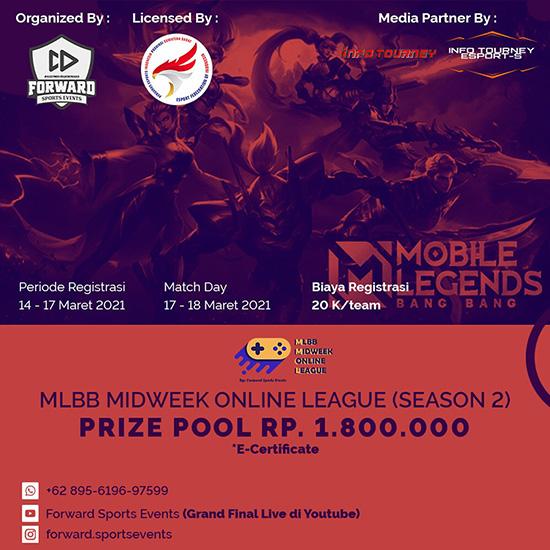 turnamen ml mlbb mole mobile legends maret 2021 mml season 2 poster