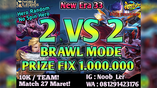 turnamen ml mlbb mole mobile legends maret 2021 noobler season 33 2vs2 brawl logo