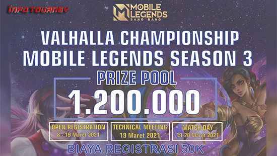 turnamen ml mlbb mole mobile legends maret 2021 valhalla championship season 3 logo