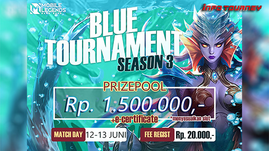 turnamen ml mlbb mole mobile legends juni 2021 blue season 3 logo