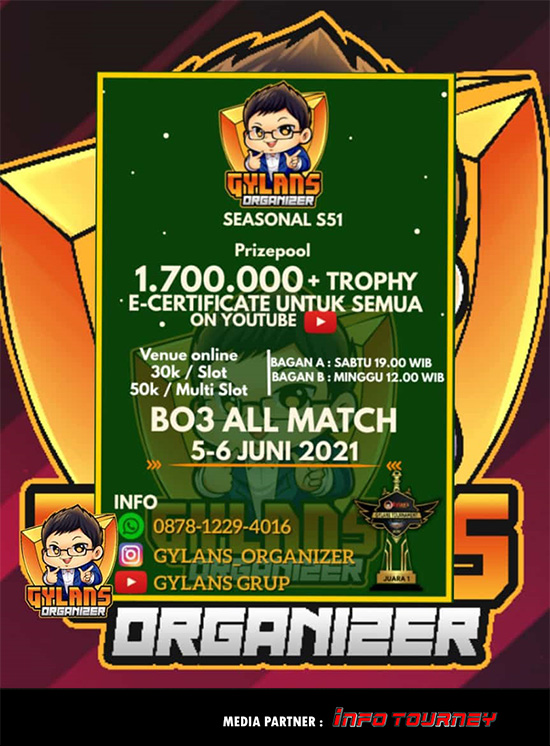 turnamen ml mlbb mole mobile legends juni 2021 gylans season 51 poster