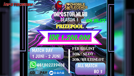 turnamen ml mlbb mole mobile legends juni 2021 impostor season 1 logo