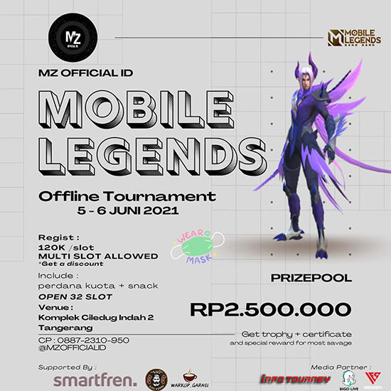 turnamen ml mlbb mole mobile legends juni 2021 mz official id poster