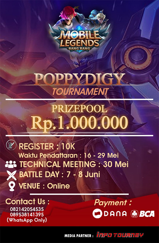 turnamen ml mlbb mole mobile legends juni 2021 poppydigy season 1 poster