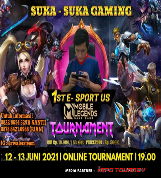 turnamen ml mlbb mole mobile legends juni 2021 suka suka gaming season 1 poster