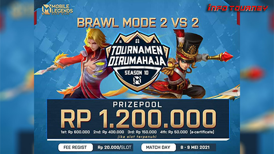 turnamen ml mlbb mole mobile legends mei 2021 brawl 2vs2 dirumahaja season 10 logo