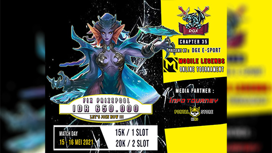turnamen ml mlbb mole mobile legends mei 2021 dgx esport season 35 logo