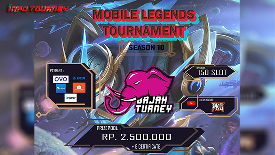 turnamen ml mlbb mole mobile legends mei 2021 gajah turney season 10 logo