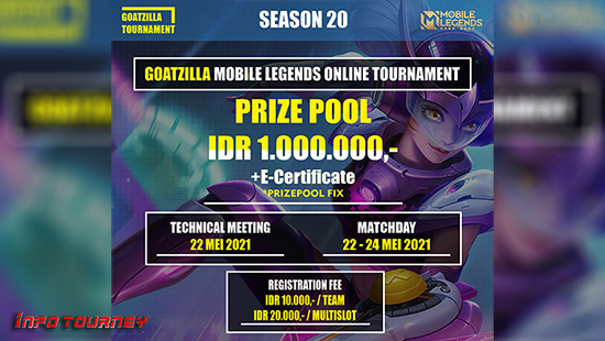 turnamen ml mlbb mole mobile legends mei 2021 goatzilla season 20 logo