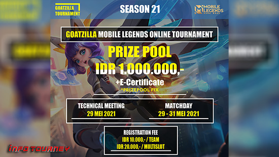 turnamen ml mlbb mole mobile legends mei 2021 goatzilla season 21 logo