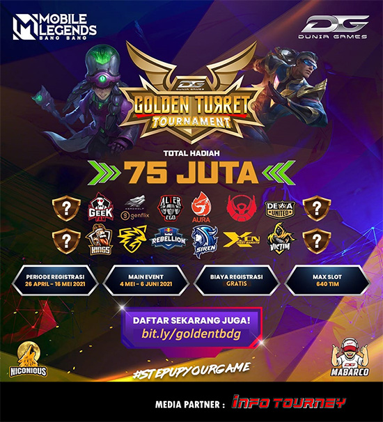 turnamen ml mlbb mole mobile legends mei 2021 golden turret 2021 poster 1