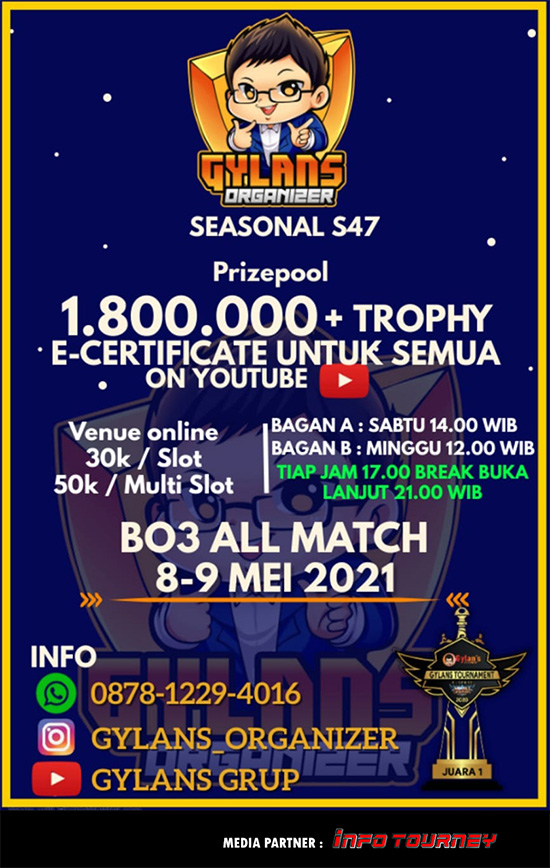 turnamen ml mlbb mole mobile legends mei 2021 gylans season 47 poster