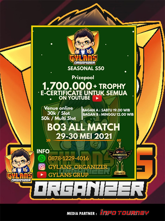 turnamen ml mlbb mole mobile legends mei 2021 gylans season 50 poster