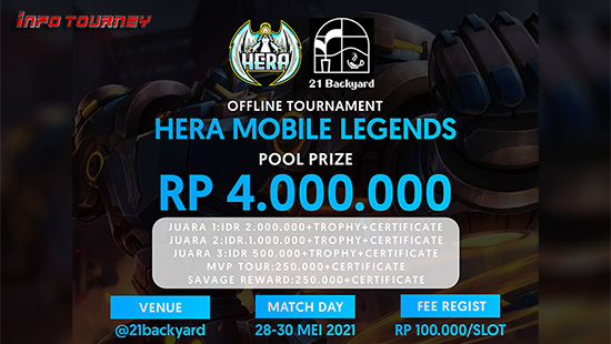 turnamen ml mlbb mole mobile legends mei 2021 hera x 21 backyard logo