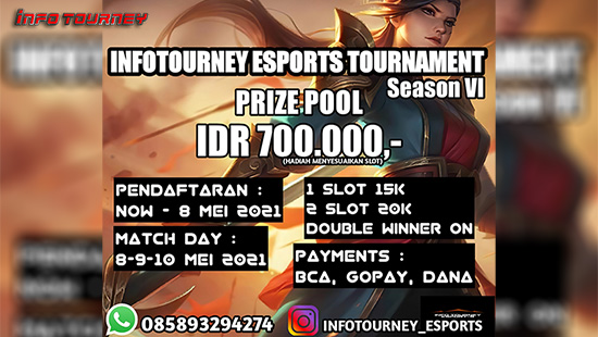 turnamen ml mlbb mole mobile legends mei 2021 infotourney esports season 6 logo