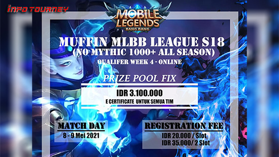 turnamen ml mlbb mole mobile legends mei 2021 muffin league season 18 week 4 logo