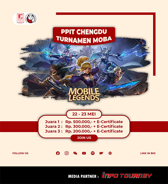 turnamen ml mlbb mole mobile legends mei 2021 ppit chengdu poster