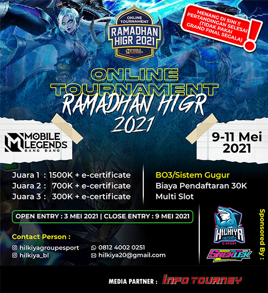 turnamen ml mlbb mole mobile legends mei 2021 ramadhan cup higr 2021 poster