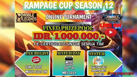 turnamen ml mlbb mole mobile legends mei 2021 rampage cup season 12 logo 1