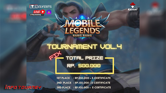 turnamen ml mlbb mole mobile legends mei 2021 redhat season 4 logo