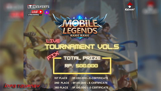 turnamen ml mlbb mole mobile legends mei 2021 redhat season 5 logo