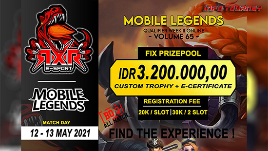 turnamen ml mlbb mole mobile legends mei 2021 rxr season 65 week 2 logo