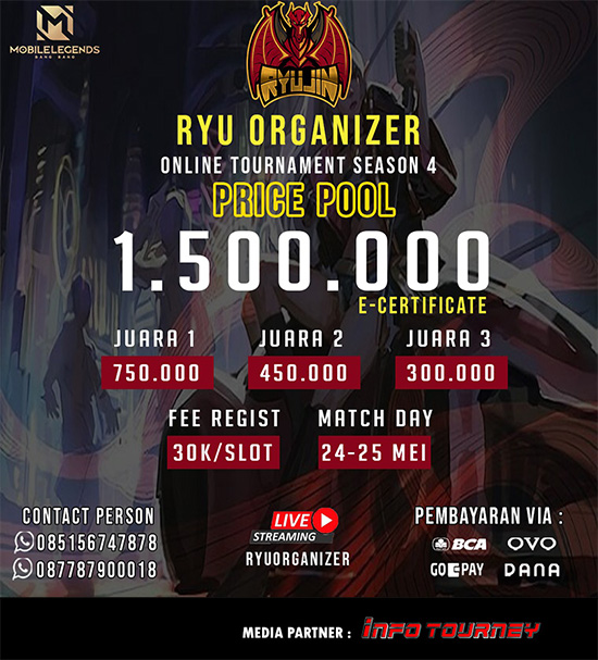 turnamen ml mlbb mole mobile legends mei 2021 ryu organizer season 4 poster
