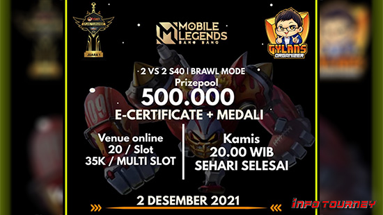 turnamen ml mlbb mole mobile legends desember 2021 gylans 2vs2 season 40 logo