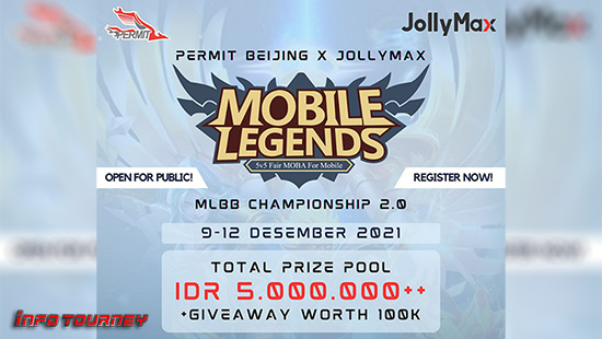 turnamen ml mlbb mole mobile legends desember 2021 permit beijing x jollymax logo