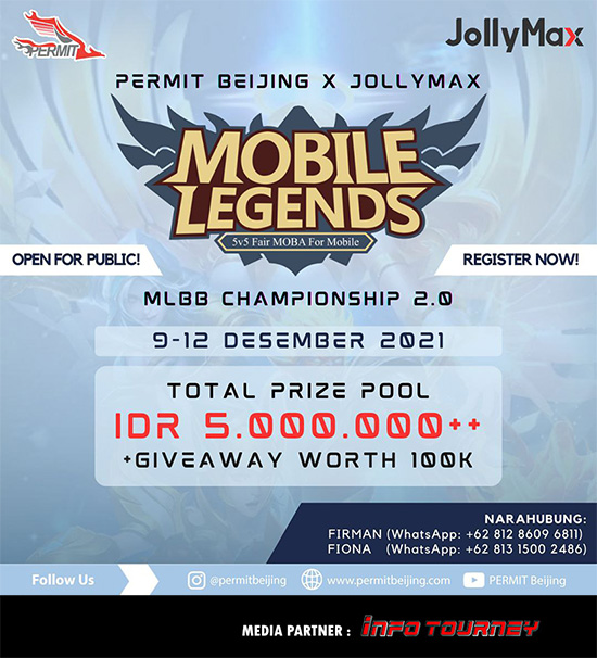 turnamen ml mlbb mole mobile legends desember 2021 permit beijing x jollymax poster