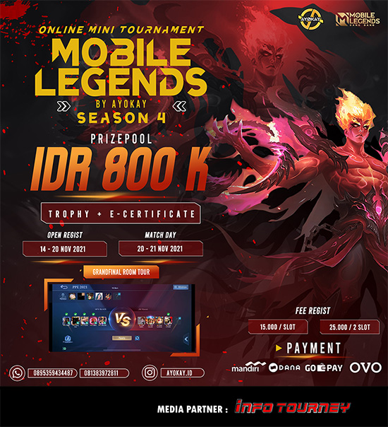 turnamen ml mlbb mole mobile legends november 2021 ayokay season 4 poster