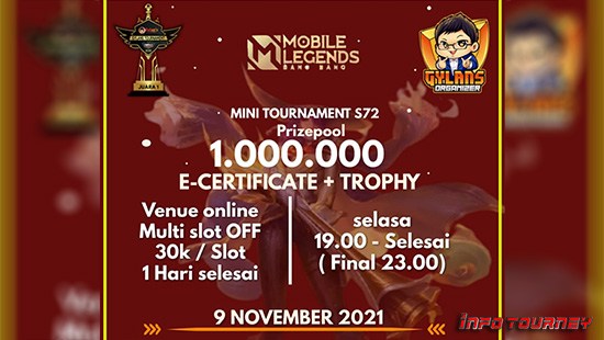 turnamen ml mlbb mole mobile legends november 2021 gylans mini season 72 logo