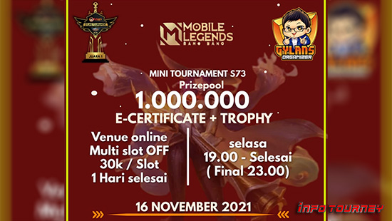 turnamen ml mlbb mole mobile legends november 2021 gylans mini season 73 logo
