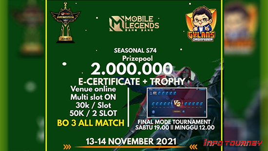 turnamen ml mlbb mole mobile legends november 2021 gylans season 74 logo
