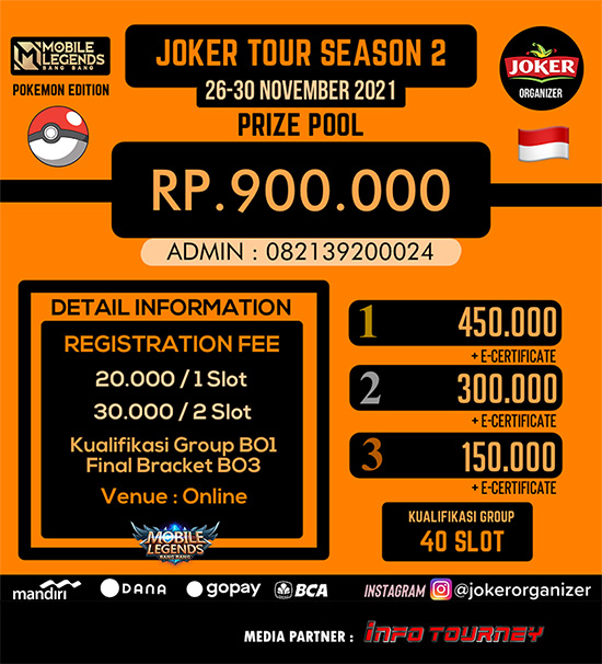 turnamen ml mlbb mole mobile legends november 2021 joker tour season 2 poster 1