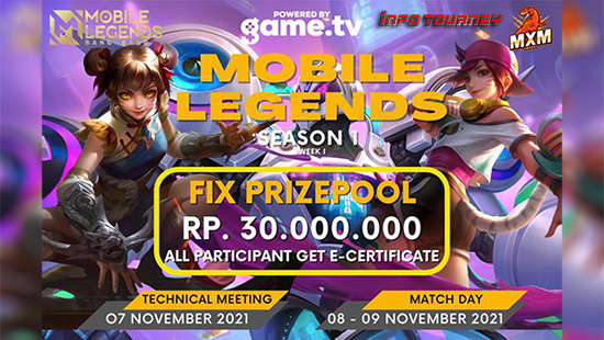 turnamen ml mlbb mole mobile legends november 2021 king of mlbb x mxm esport season 1 week 1 logo