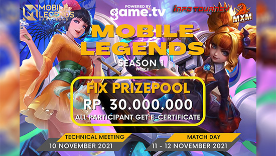 turnamen ml mlbb mole mobile legends november 2021 king of mlbb x mxm esport season 1 week 2 logo