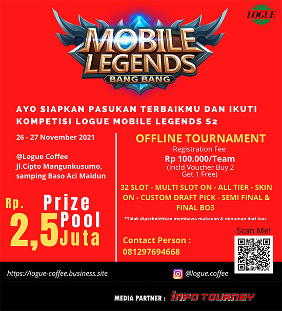 turnamen ml mlbb mole mobile legends november 2021 logue coffee season 2 poster
