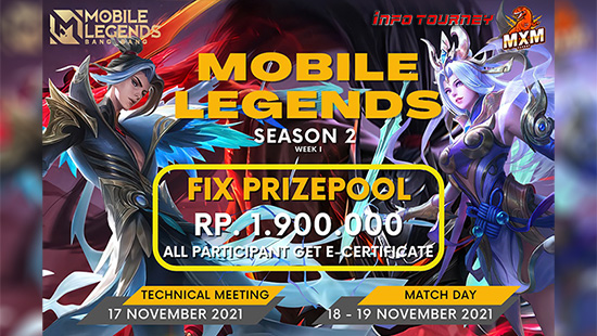 turnamen ml mlbb mole mobile legends november 2021 mxm esport season 2 logo