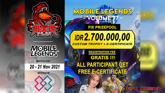 turnamen ml mlbb mole mobile legends november 2021 rxr season 77 week 3 logo