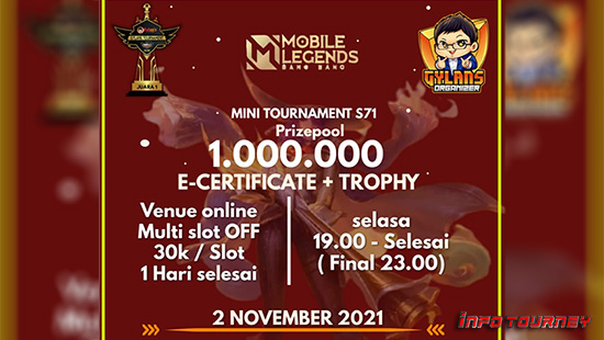 turnamen ml mlbb mole mobile legends november 2021 gylans mini season 71 logo