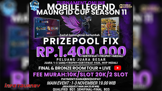 turnamen ml mlbb mole mobile legends november 2021 maung id cup season 11 logo