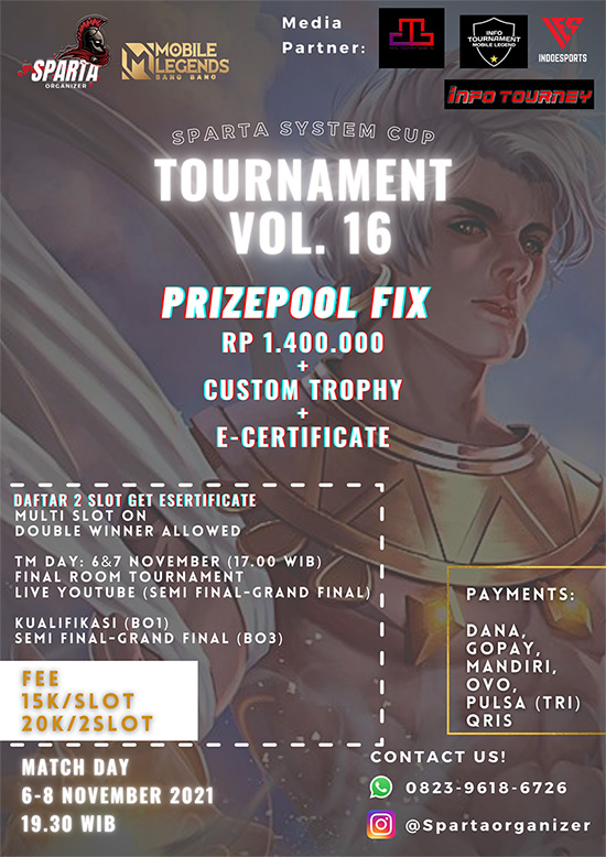 turnamen ml mlbb mole mobile legends november 2021 sparta organizer season 16 poster