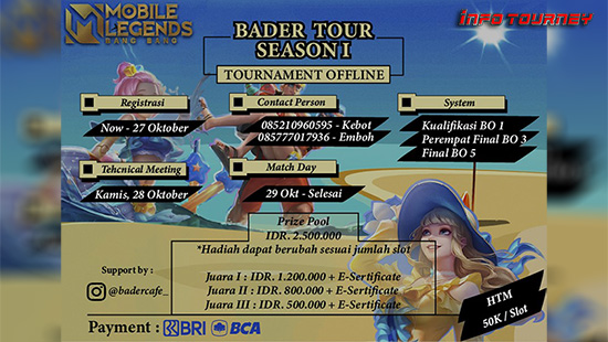 turnamen ml mlbb mole mobile legends oktober 2021 bader tour season 1 logo