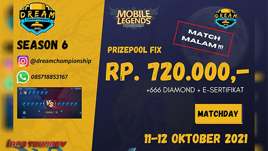turnamen ml mlbb mole mobile legends oktober 2021 dream championship season 6 logo