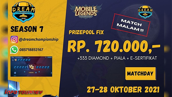 turnamen ml mlbb mole mobile legends oktober 2021 dream championship season 7 logo