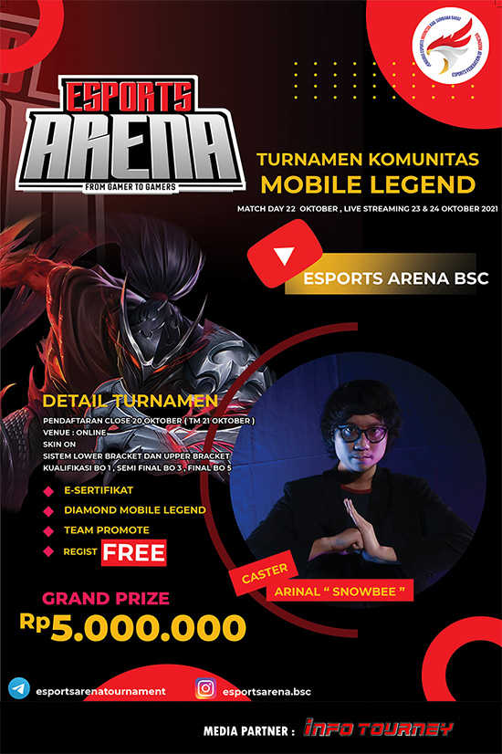 turnamen ml mlbb mole mobile legends oktober 2021 esports arena poster 1
