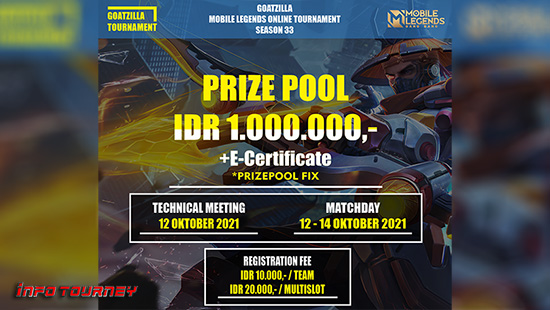 turnamen ml mlbb mole mobile legends oktober 2021 goatzilla season 33 logo