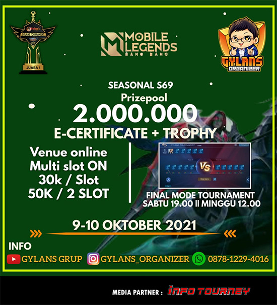 turnamen ml mlbb mole mobile legends oktober 2021 gylans season 69 poster