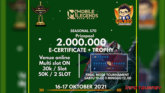 turnamen ml mlbb mole mobile legends oktober 2021 gylans season 70 logo